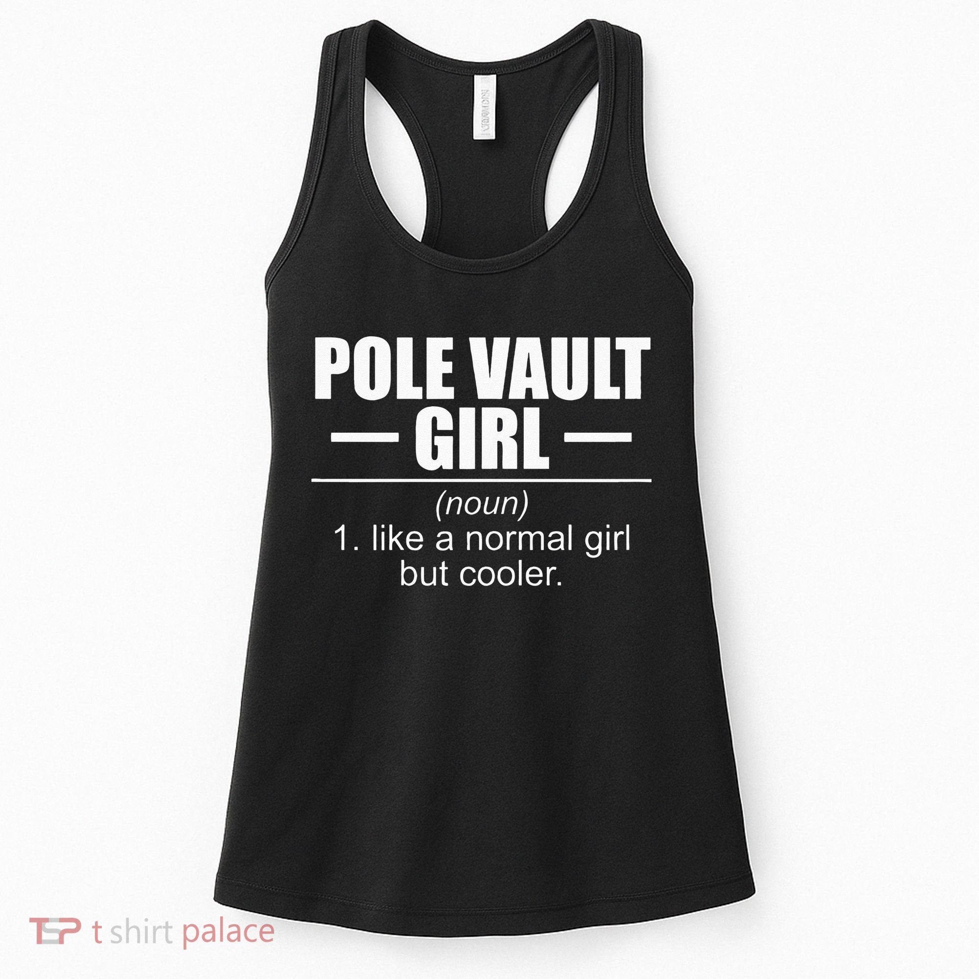 Womens Definition Pole Vault Girl Athlete High Jump Gift Vaulting Women's Tank Top