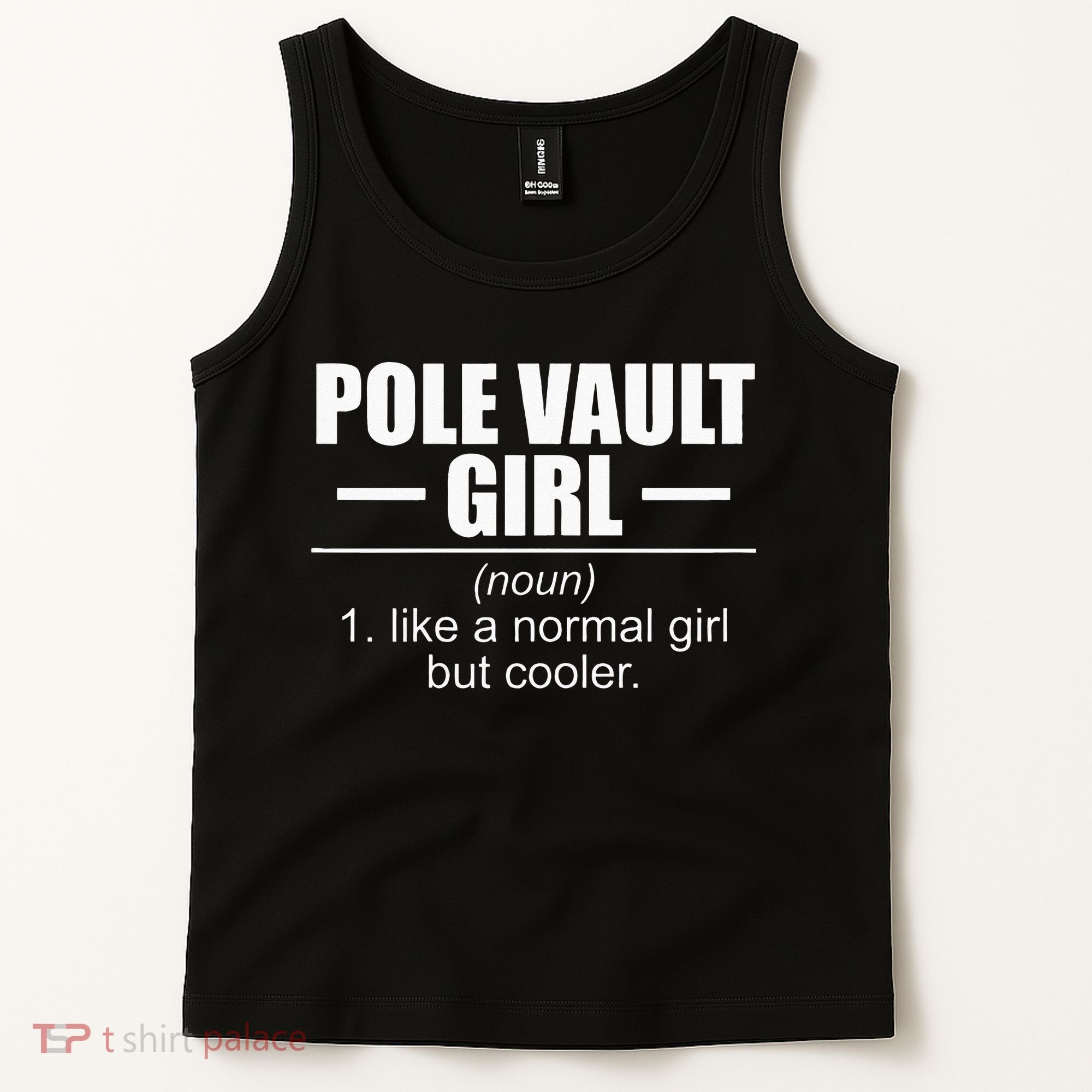 Womens Definition Pole Vault Girl Athlete High Jump Gift Vaulting Tank Top