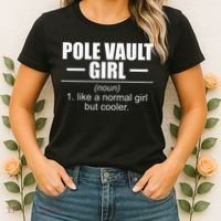 Womens Definition Pole Vault Girl Athlete High Jump Gift Vaulting Women's T-Shirt thumb 2