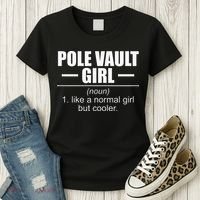 Womens Definition Pole Vault Girl Athlete High Jump Gift Vaulting Women's T-Shirt thumb 3