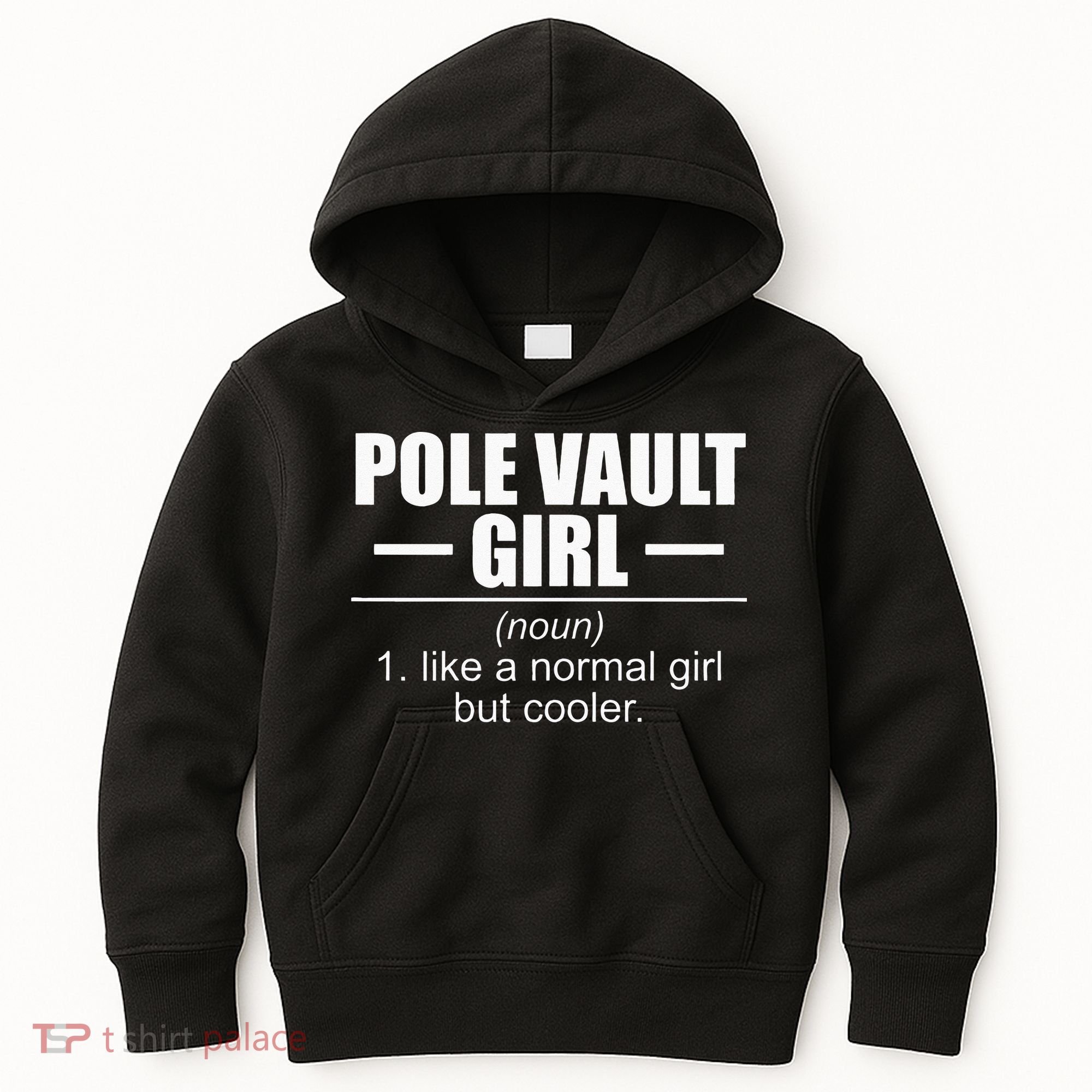 Womens Definition Pole Vault Girl Athlete High Jump Gift Vaulting Kids Hoodie
