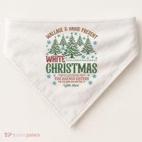 Wallace & David Present White Christmas Wallace & David Christmas M USA-Made Doggie Bandana thumb 0