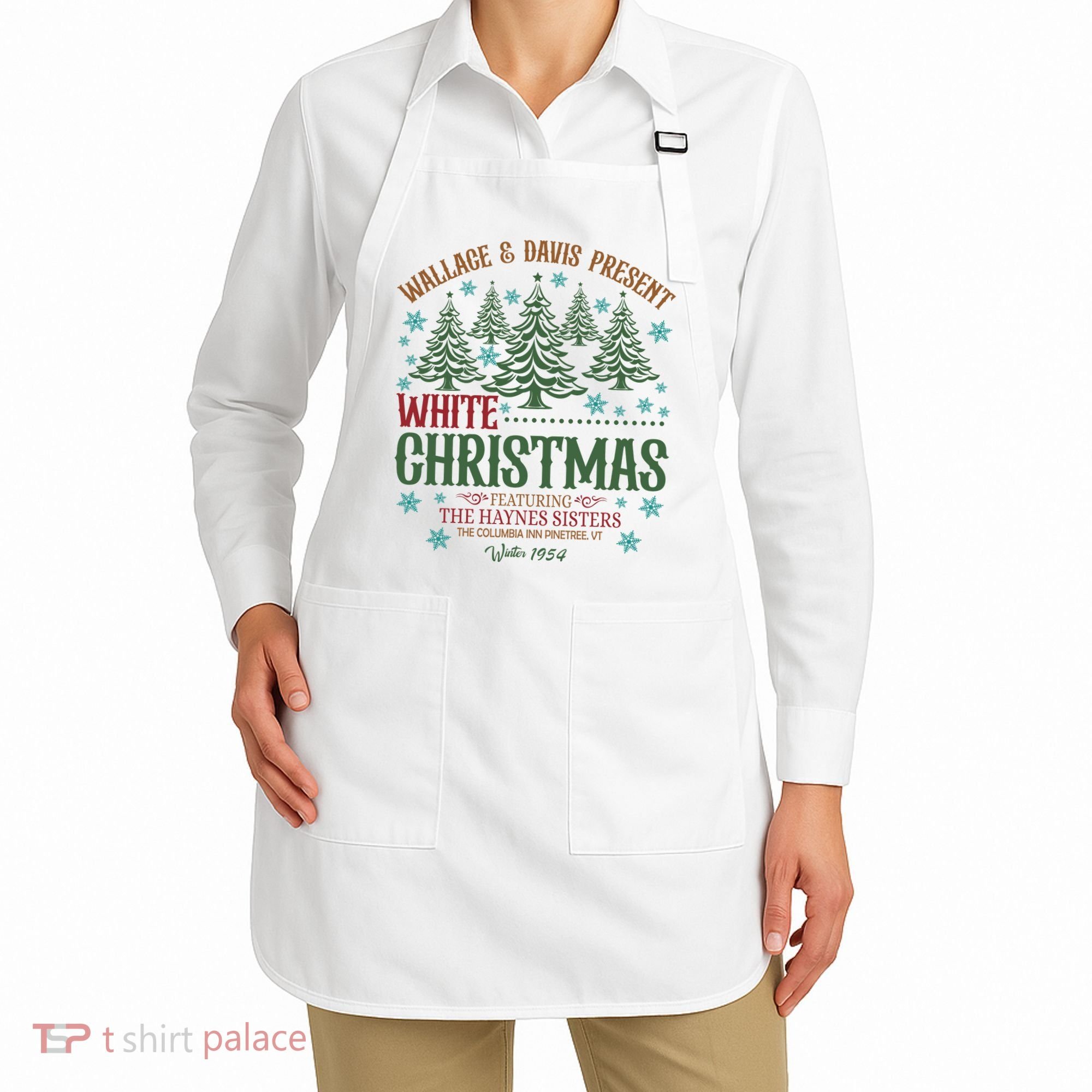 Wallace & David Present White Christmas Wallace & David Christmas M Apron