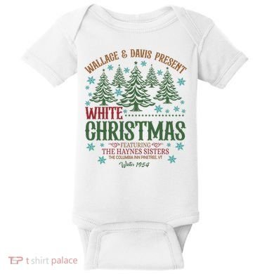 Wallace & David Present White Christmas Wallace & David Christmas M Baby Bodysuit