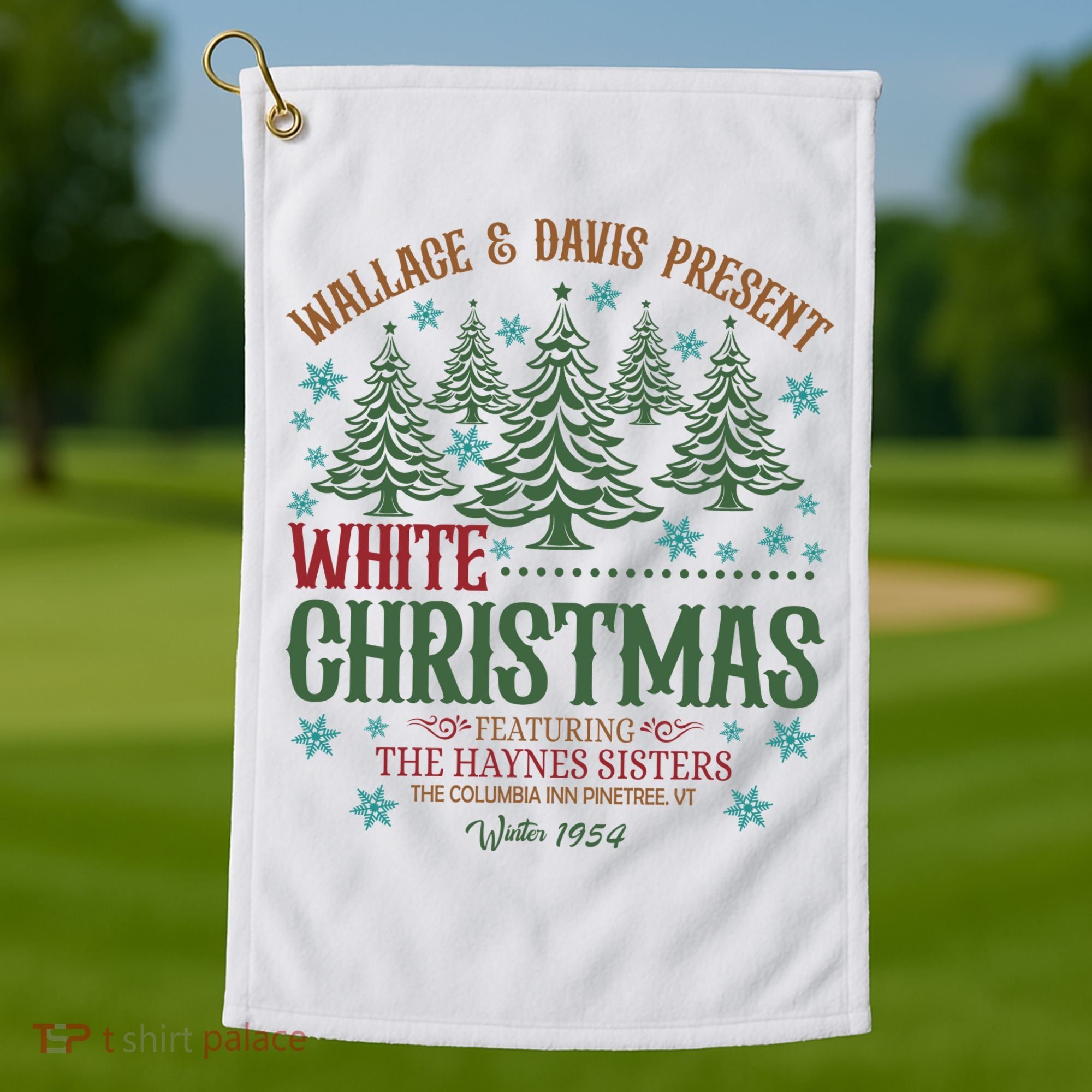 Wallace & David Present White Christmas Wallace & David Christmas M Golf Towel