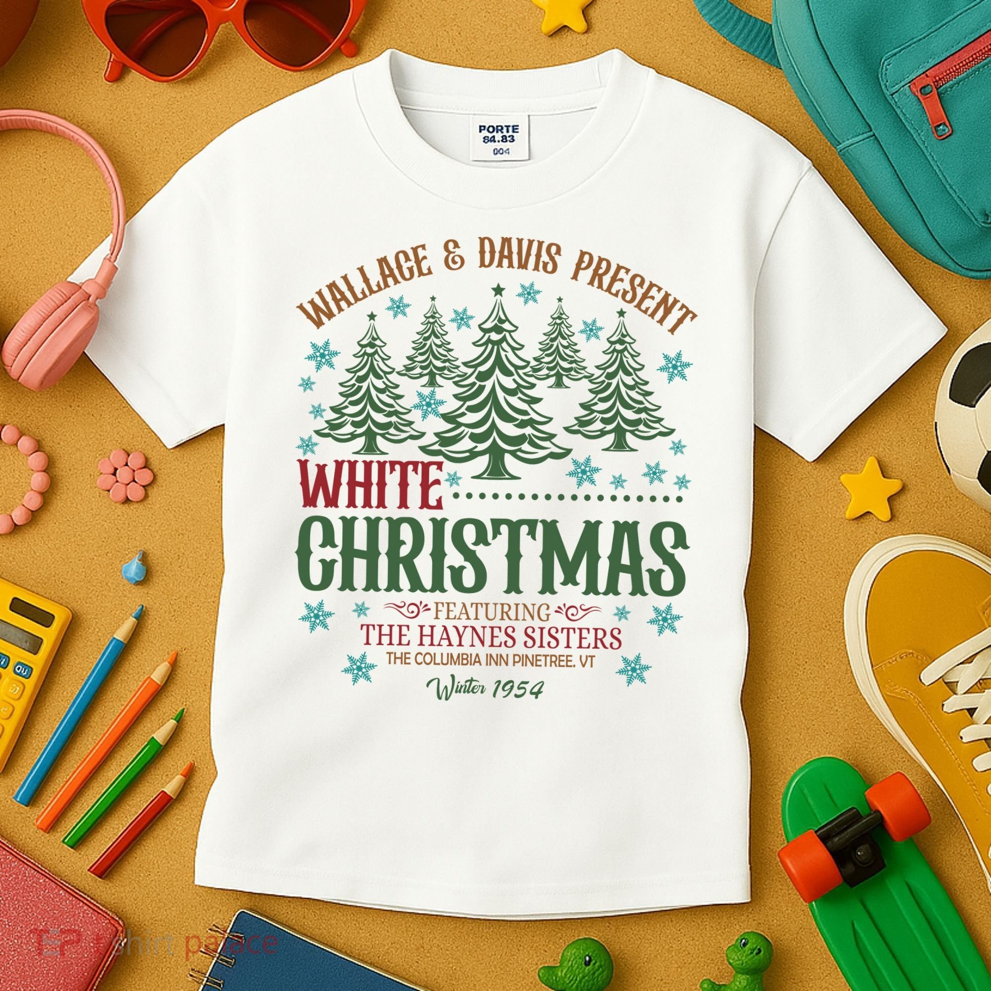 Wallace & David Present White Christmas Wallace & David Christmas M Kids T-Shirt