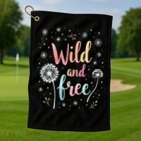 Wildflower Dandelion Rainbow Wild and Free Dandelion Flowers  Golf Towel thumb 1
