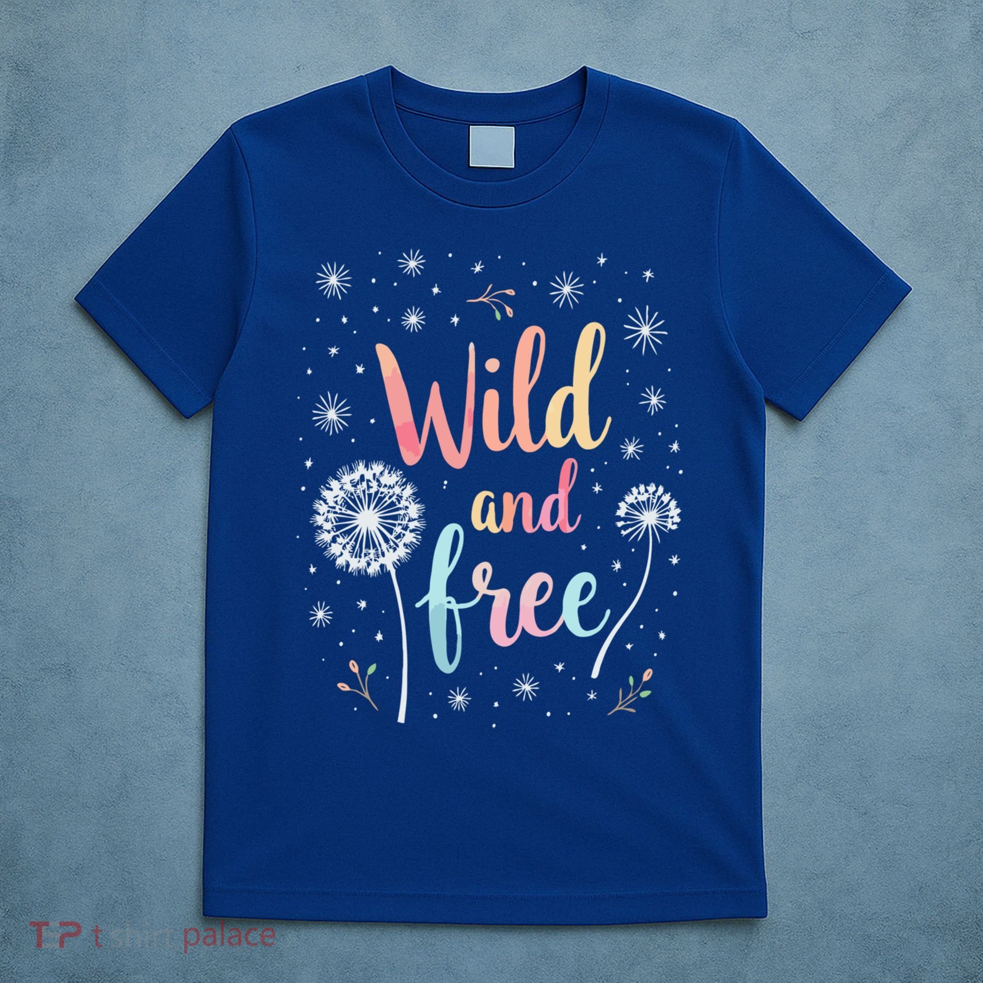 Wildflower Dandelion Rainbow Wild and Free Dandelion Flowers  T-Shirt