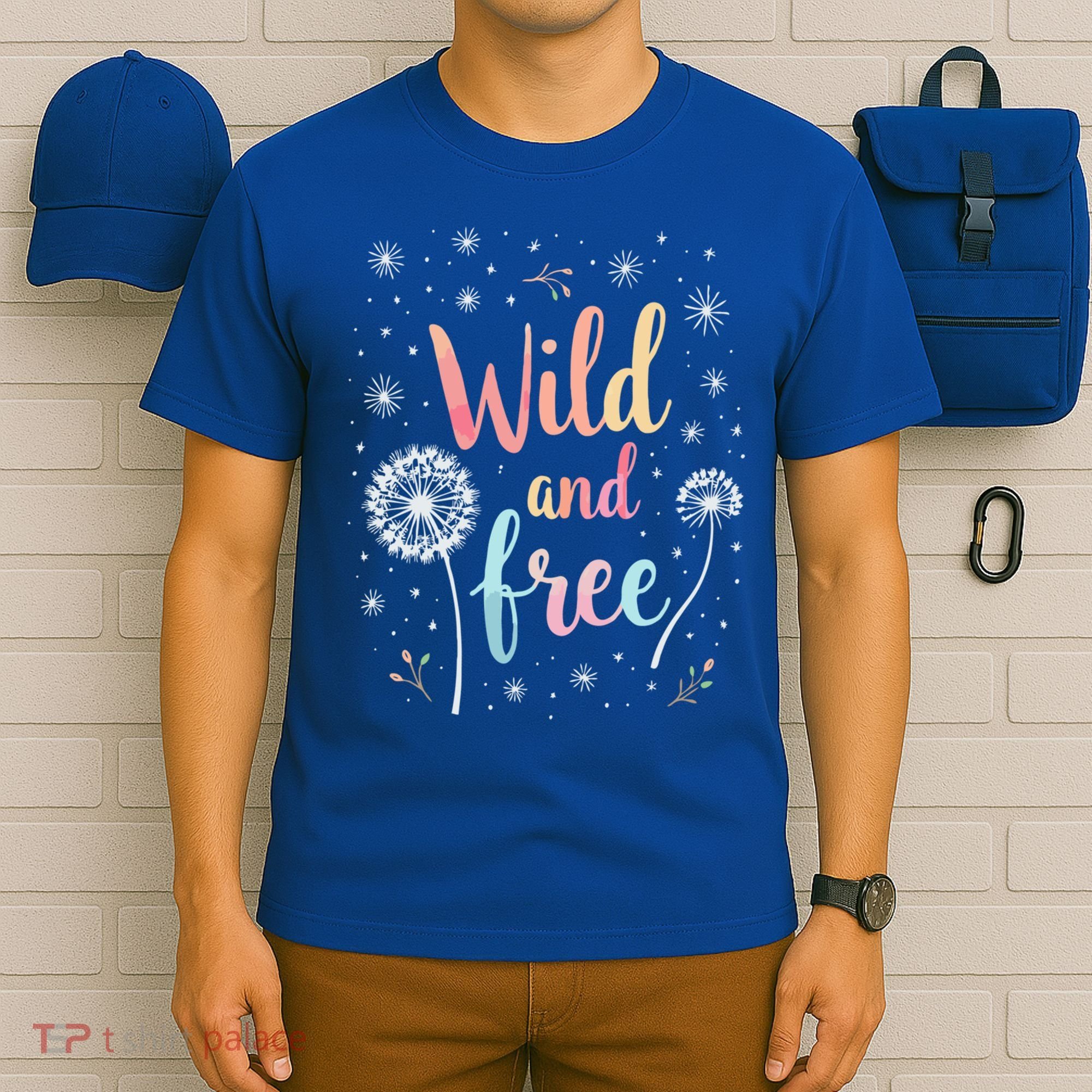 Wildflower Dandelion Rainbow Wild and Free Dandelion Flowers  T-Shirt