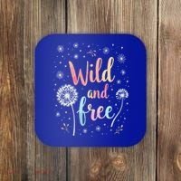 Wildflower Dandelion Rainbow Wild and Free Dandelion Flowers  Coaster thumb 0