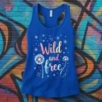 Wildflower Dandelion Rainbow Wild and Free Dandelion Flowers  Women's Tank Top thumb 3