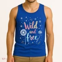 Wildflower Dandelion Rainbow Wild and Free Dandelion Flowers  Tank Top thumb 3