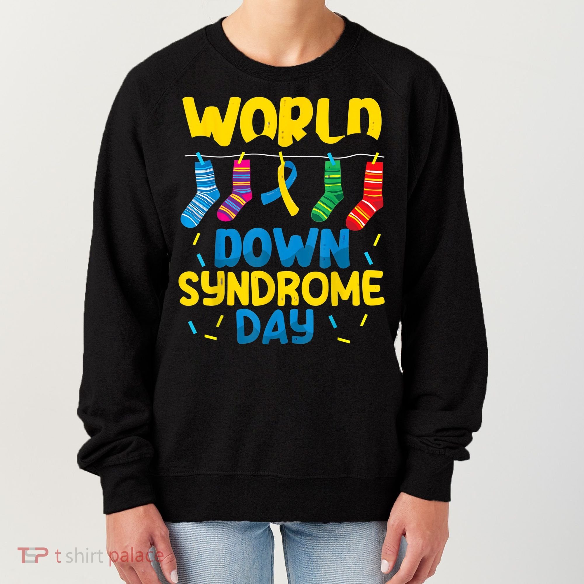 World Down Syndrome Day Awareness Socks  Wo kid Women's Sweatshirt