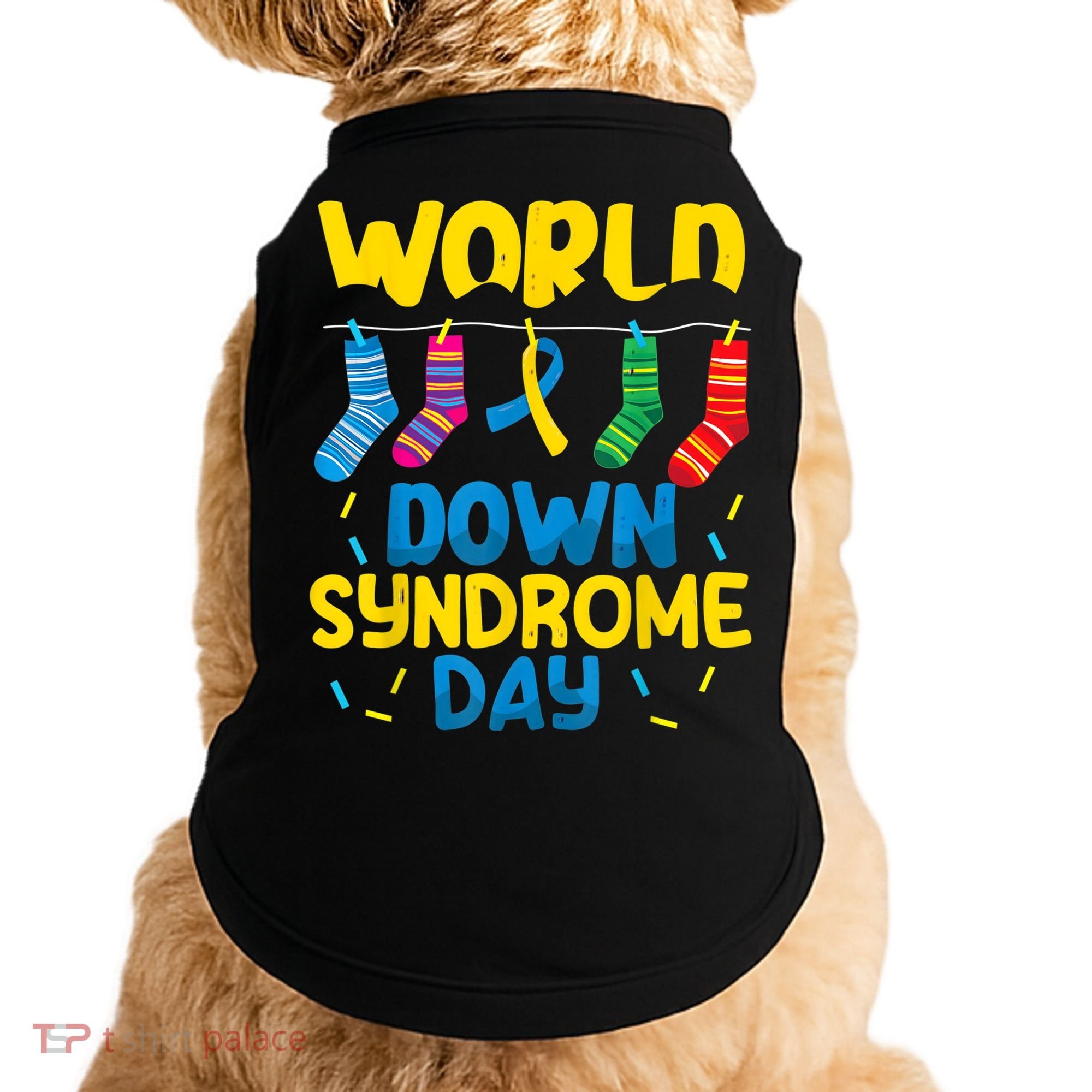 World Down Syndrome Day Awareness Socks  Wo kid Doggie Tank