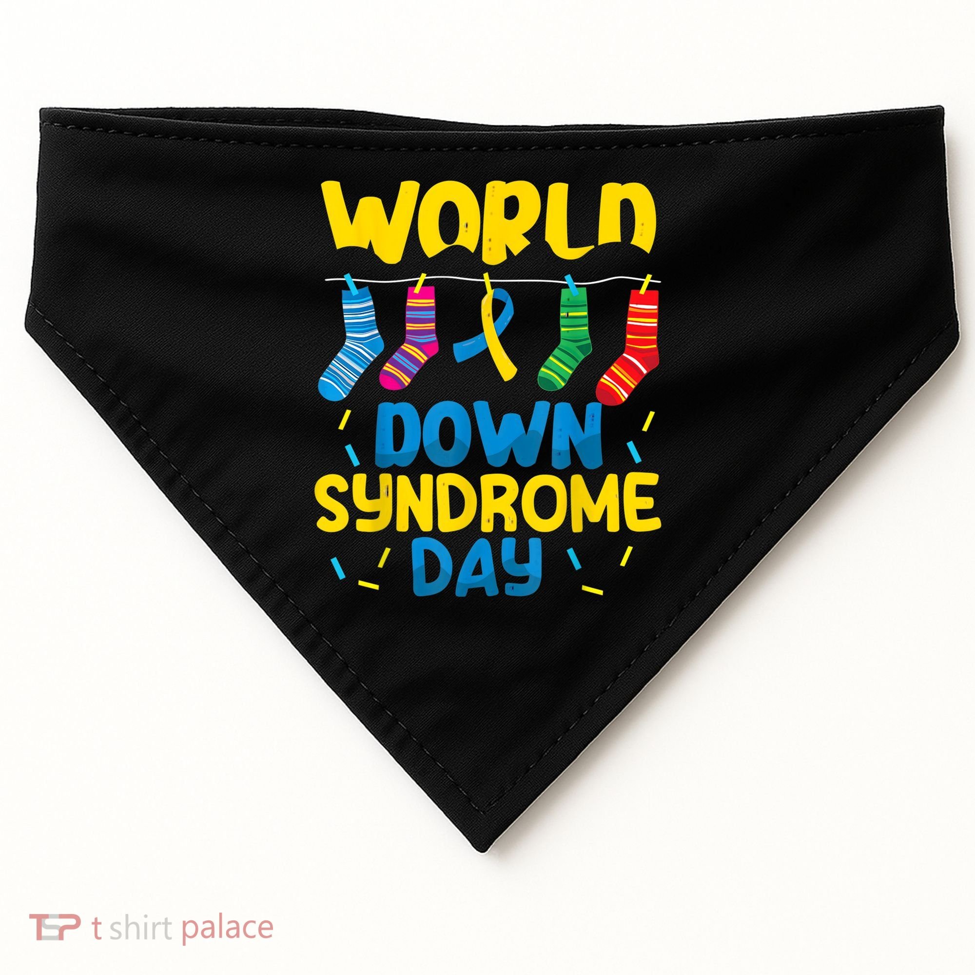 World Down Syndrome Day Awareness Socks  Wo kid USA-Made Doggie Bandana