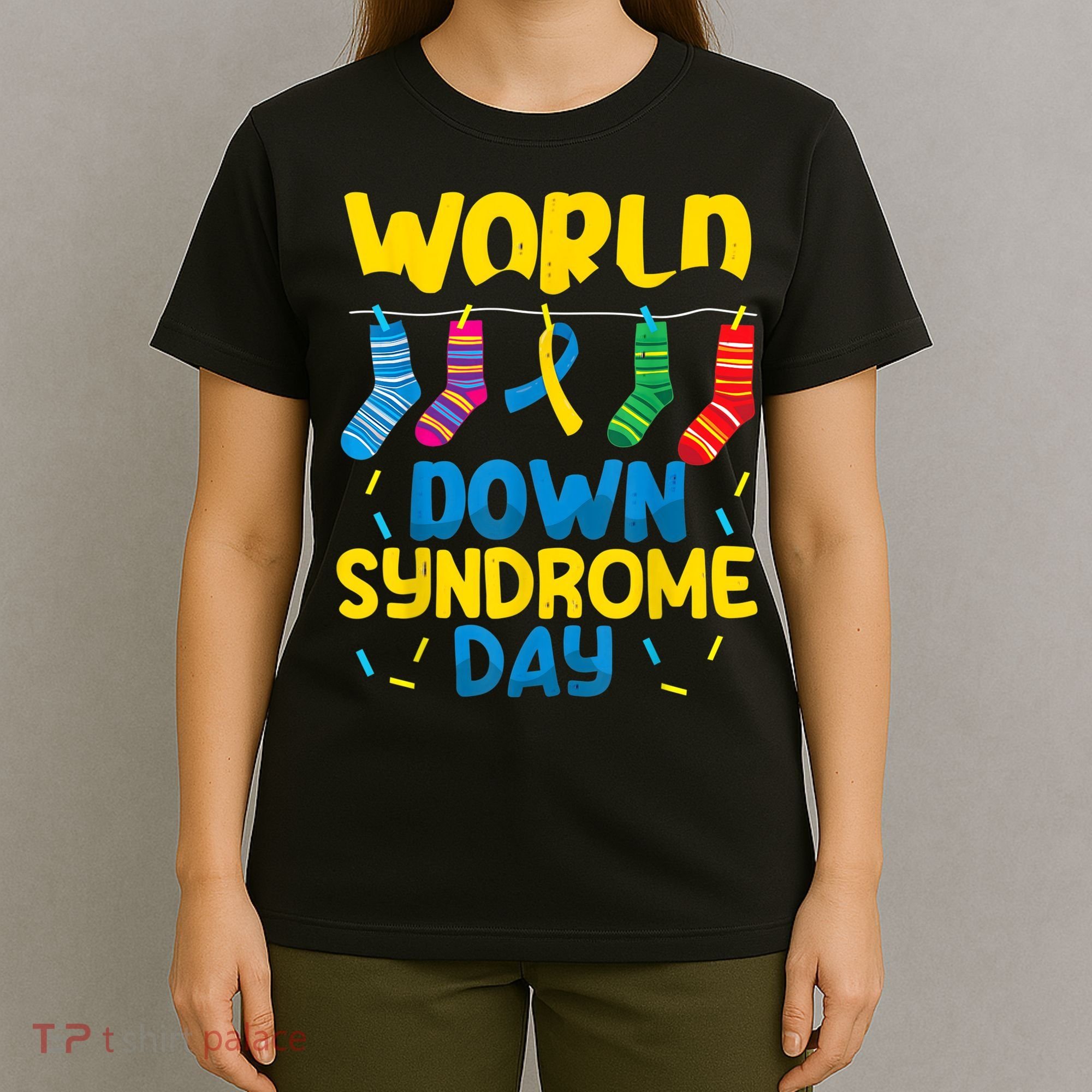 World Down Syndrome Day Awareness Socks  Wo kid T-Shirt