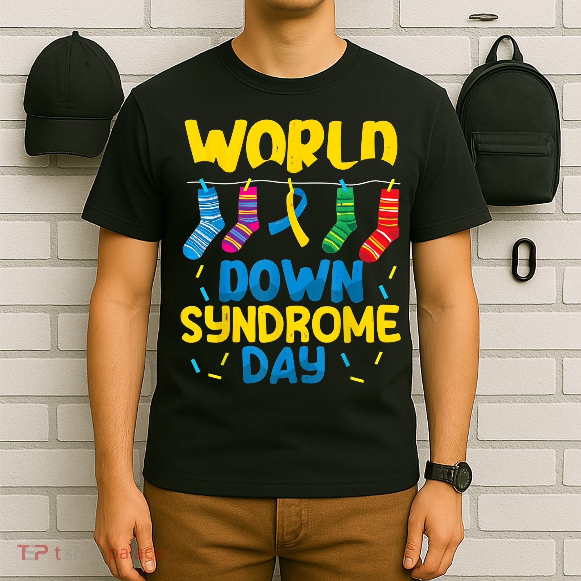 World Down Syndrome Day Awareness Socks  Wo kid T-Shirt