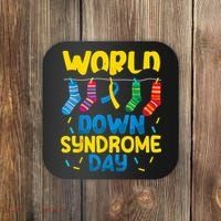 World Down Syndrome Day Awareness Socks  Wo kid Coaster thumb 0