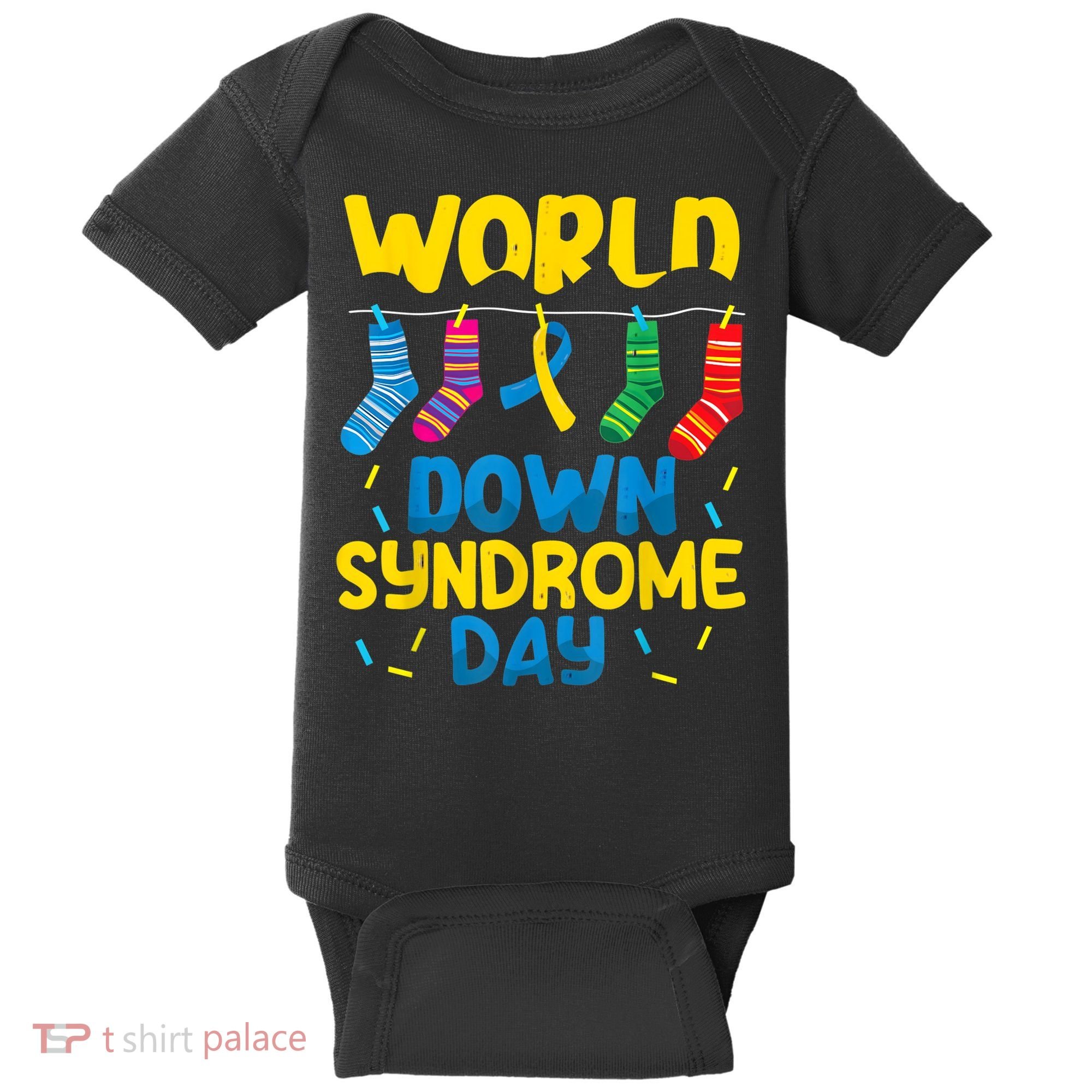World Down Syndrome Day Awareness Socks  Wo kid Baby Bodysuit