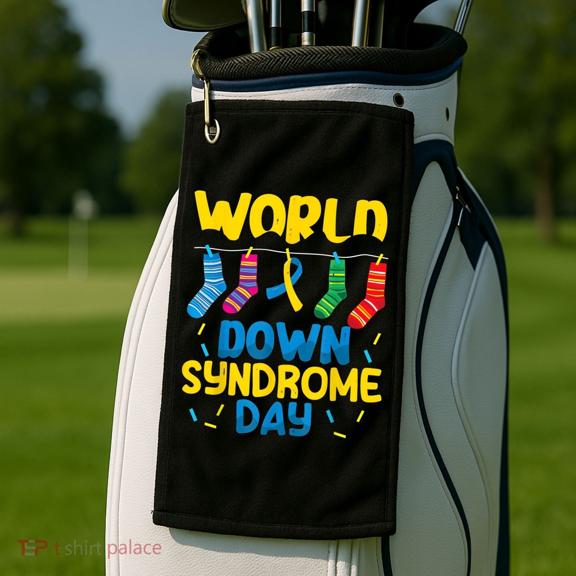 World Down Syndrome Day Awareness Socks  Wo kid Golf Towel