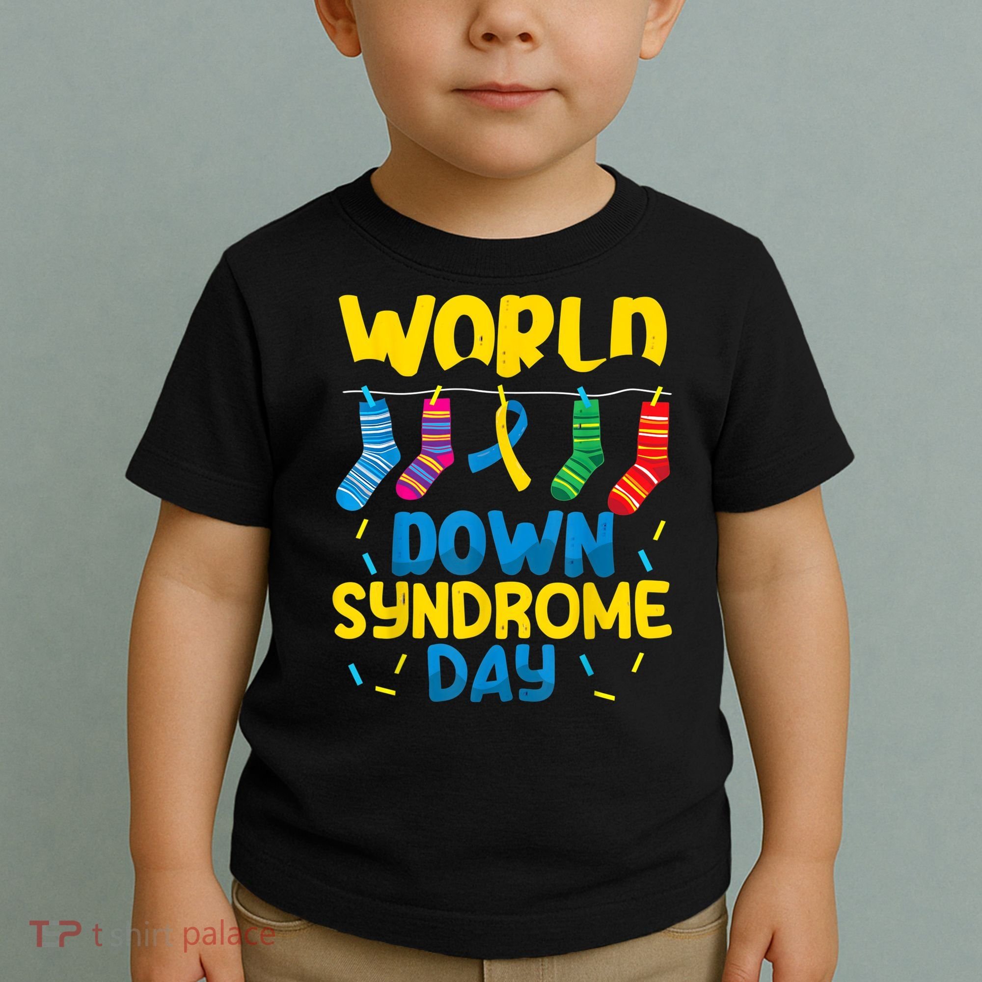 World Down Syndrome Day Awareness Socks  Wo kid Toddler T-Shirt