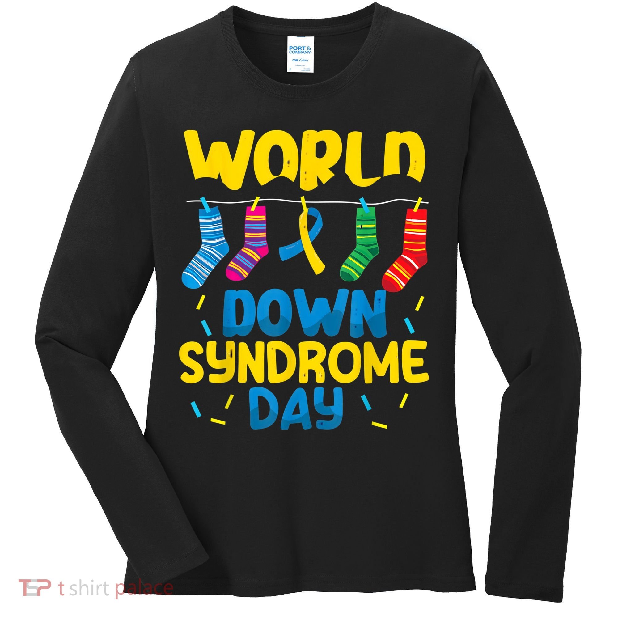World Down Syndrome Day Awareness Socks  Wo kid Women's Long Sleeve Shirt