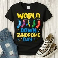 World Down Syndrome Day Awareness Socks  Wo kid Women's T-Shirt thumb 3