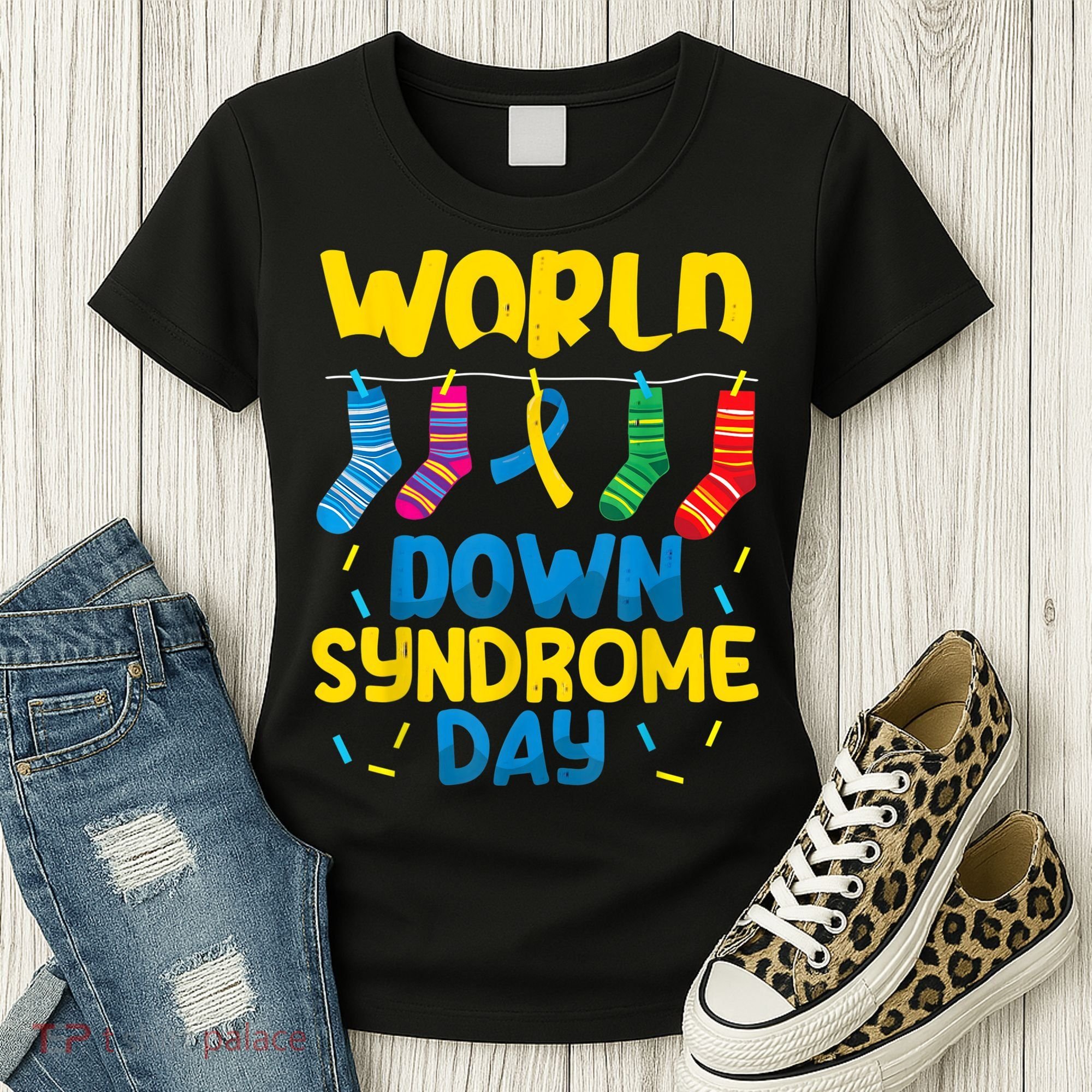 World Down Syndrome Day Awareness Socks  Wo kid Women's T-Shirt