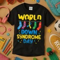 World Down Syndrome Day Awareness Socks  Wo kid Kids T-Shirt thumb 3