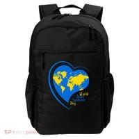 World Down Syndrome Day Heart Earth Backpack thumb 0