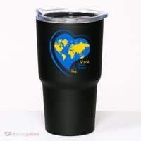 World Down Syndrome Day Heart Earth Tumbler thumb 0