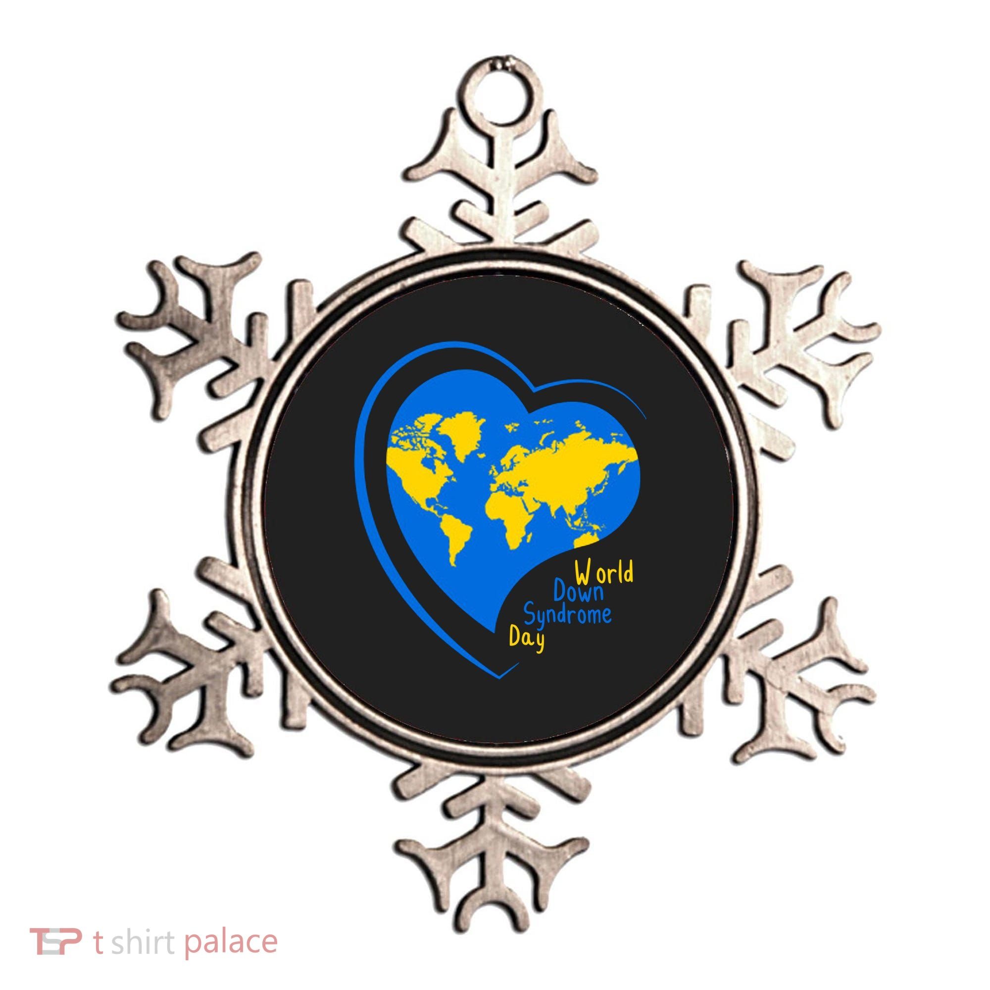World Down Syndrome Day Heart Earth Ornament