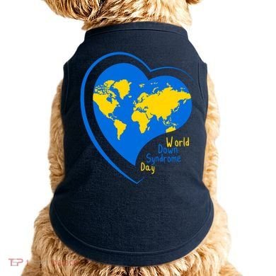 World Down Syndrome Day Heart Earth Doggie Tank
