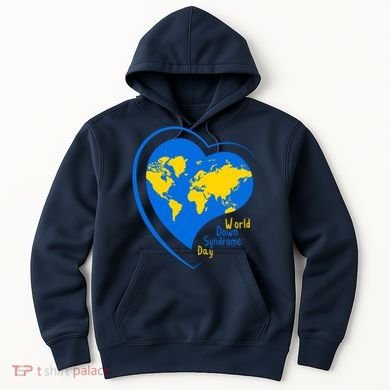 World Down Syndrome Day Heart Earth Hoodie