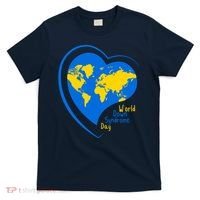 World Down Syndrome Day Heart Earth T-Shirt thumb 0