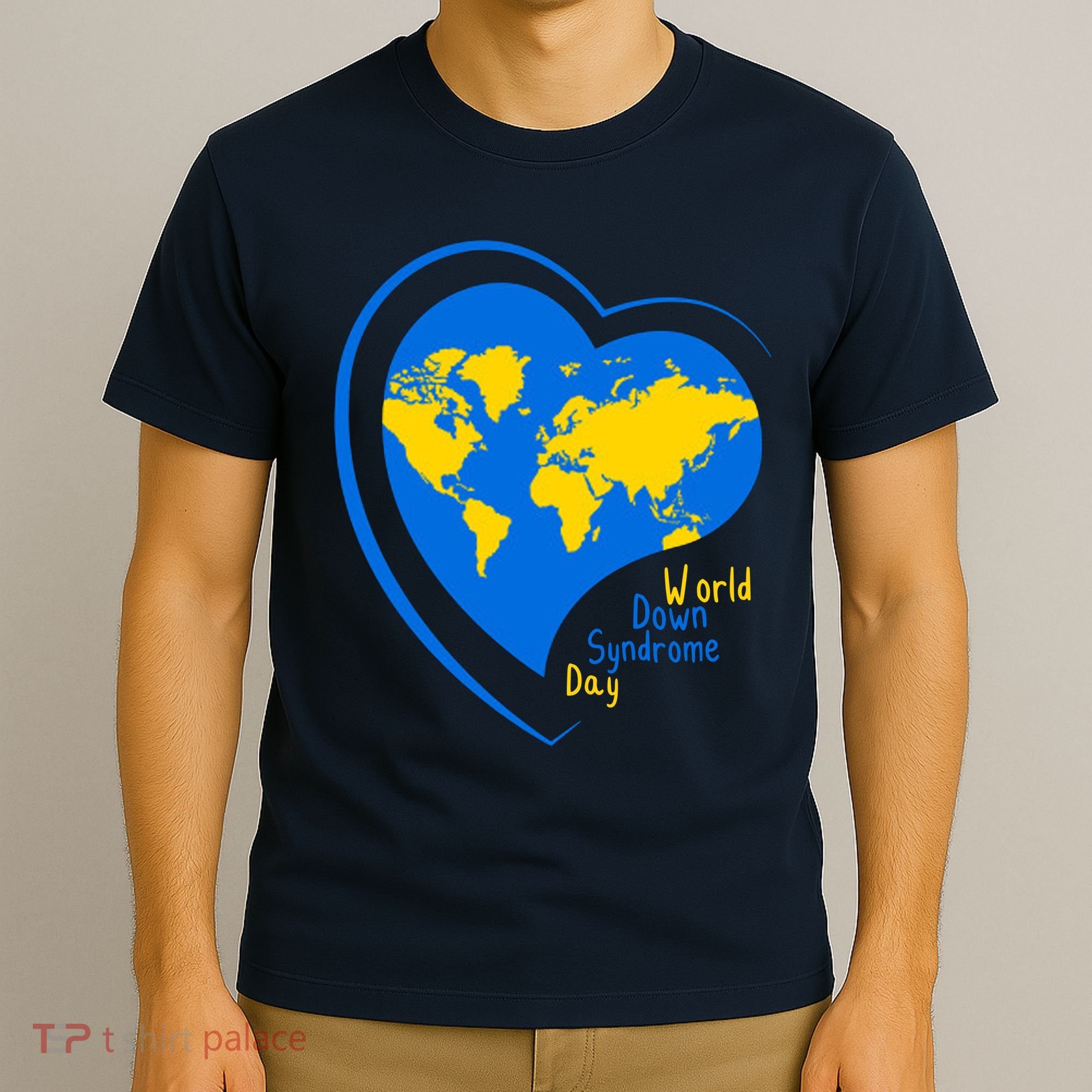 World Down Syndrome Day Heart Earth T-Shirt