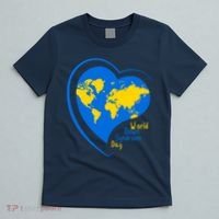 World Down Syndrome Day Heart Earth T-Shirt thumb 5