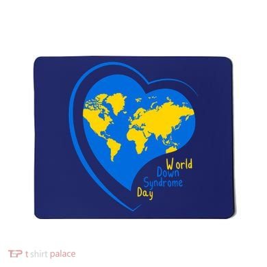 World Down Syndrome Day Heart Earth Mousepad