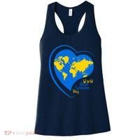 World Down Syndrome Day Heart Earth Women's Tank Top thumb 0
