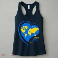 World Down Syndrome Day Heart Earth Women's Tank Top thumb 3