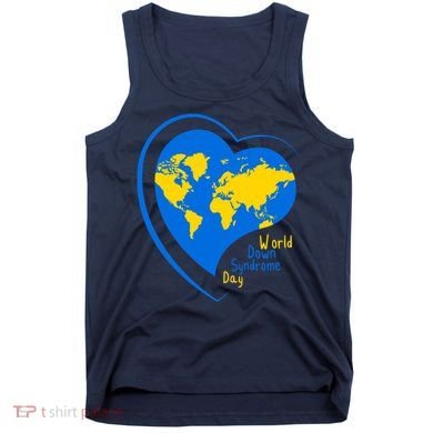 World Down Syndrome Day Heart Earth Tank Top