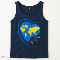 World Down Syndrome Day Heart Earth Tank Top thumb 2