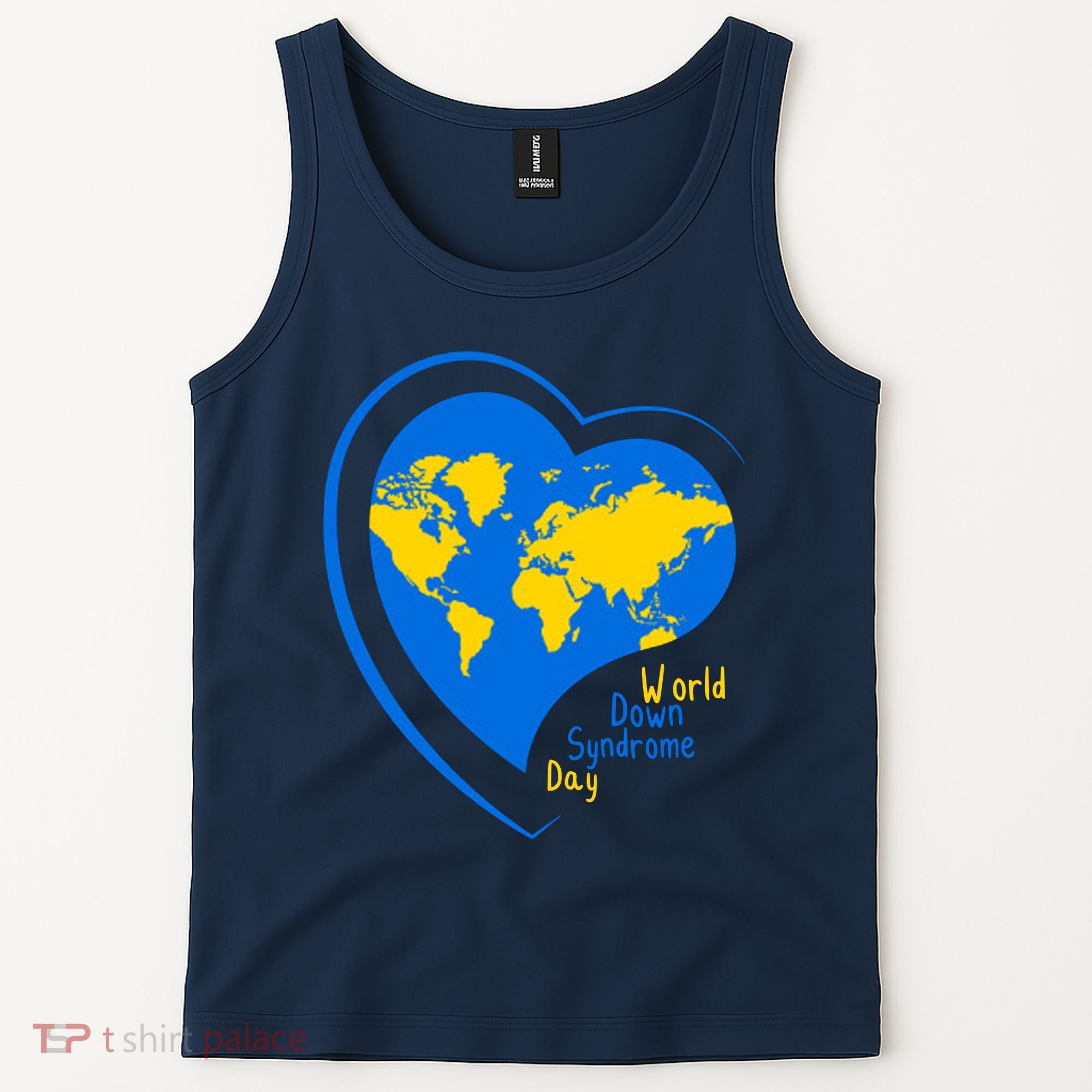 World Down Syndrome Day Heart Earth Tank Top