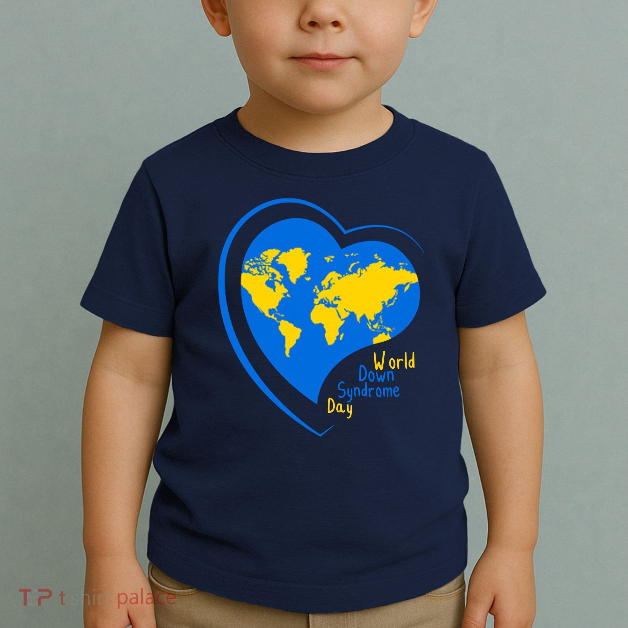 World Down Syndrome Day Heart Earth Toddler T-Shirt