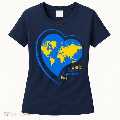 World Down Syndrome Day Heart Earth Women's T-Shirt