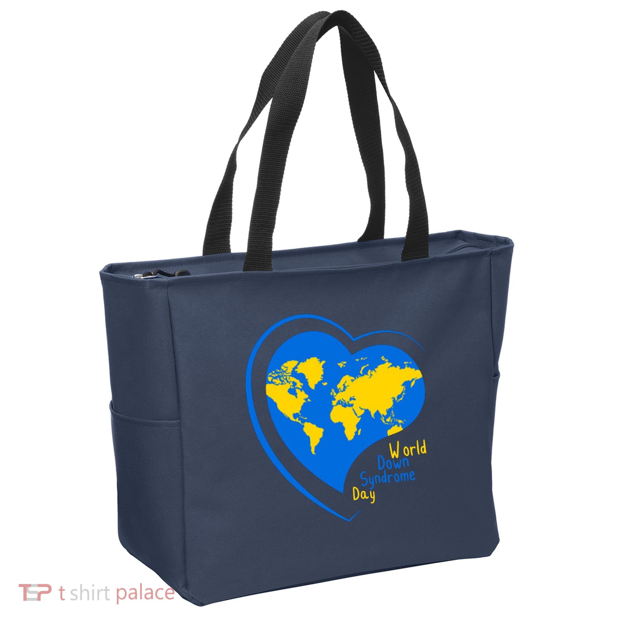 World Down Syndrome Day Heart Earth Tote Bag