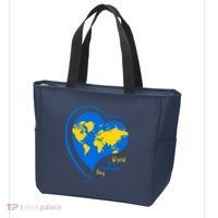 World Down Syndrome Day Heart Earth Tote Bag thumb 3