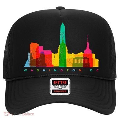 Washington D.C. Skyline Colorful Vintage Washington D.C. Hat