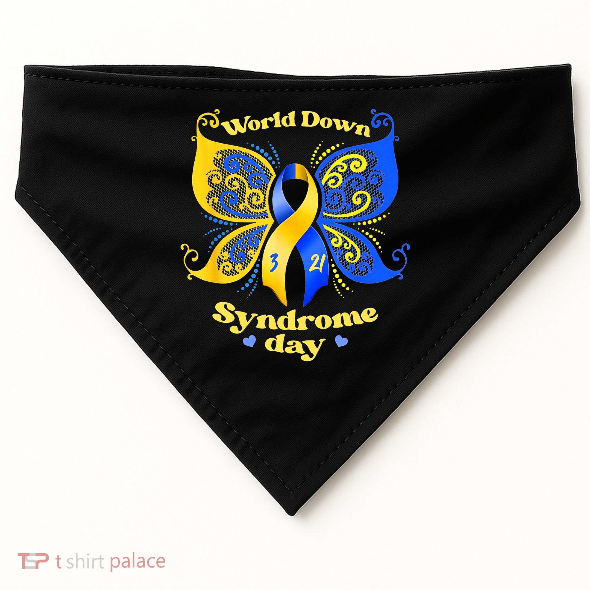 World Down Syndrome Day Awareness Socks Down Right USA-Made Doggie Bandana