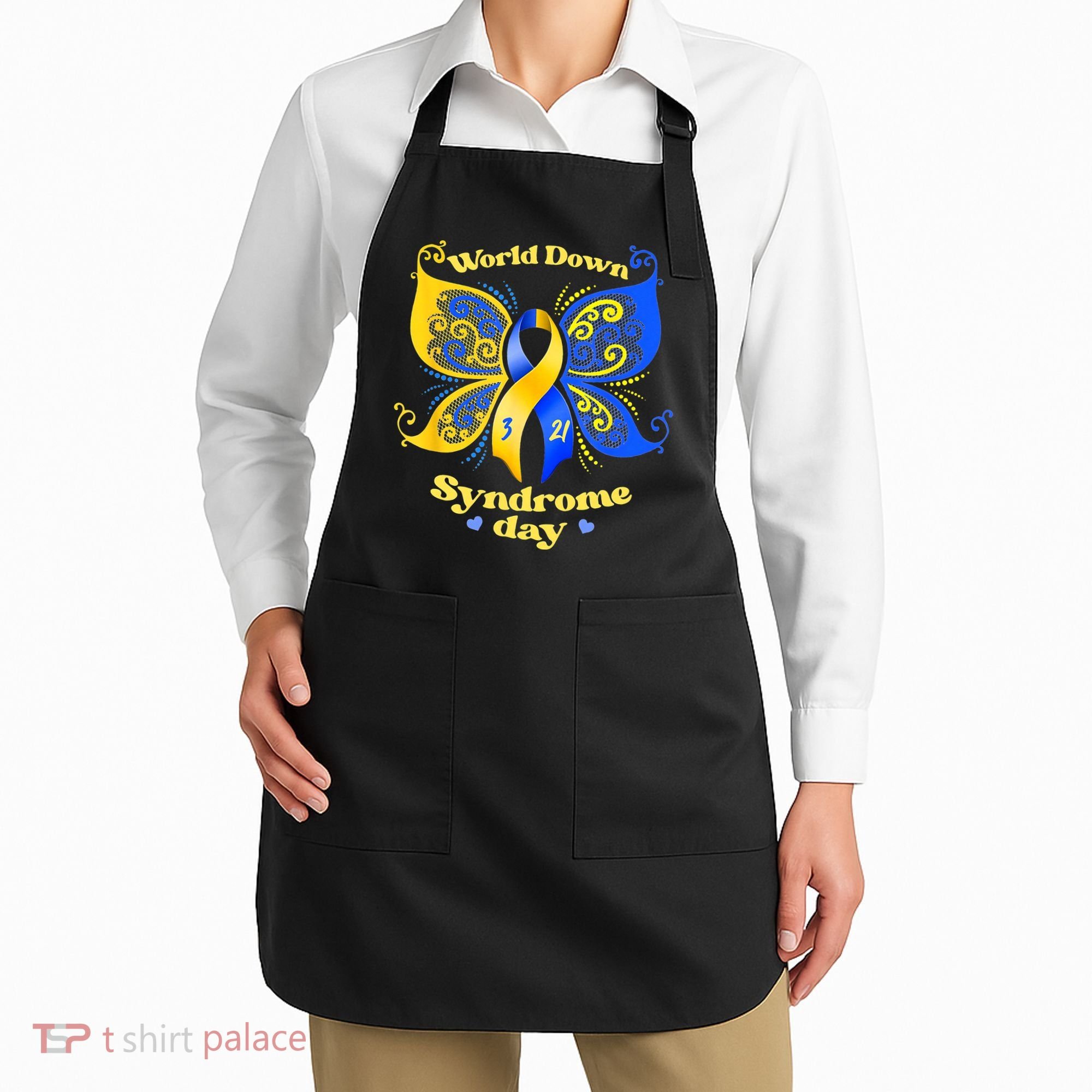 World Down Syndrome Day Awareness Socks Down Right Apron